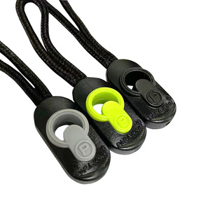 <b>Plastic</b> Zipper Pull Cord Black Green Lockless Non Lock <b>Slide</b> For Garment Bags Clothing Home Textiles Footwear - Product Image 2