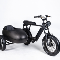 Sepeda Motor Listrik 500W dengan Sidecar, Sepeda Motor Listrik Roda 3 dengan Sidecar, Skuter Kargo Roda Tiga untuk Vespa