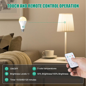 Applique murale sans fil <span class=keywords><strong>à</strong></span> <span class=keywords><strong>LED</strong></span> E26, fonctionnant sur piles, avec télécommande, minuterie et variateur d'intensité - Product Image 3