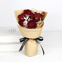 Mini gedroogd bloemenboeket natuurlijke roos chrysant op maat gemaakte bloemarrangementen mooi cadeau voor bruiloft feest thuisdecoratie