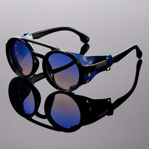 Vintage Steampunk Round Sunglasses Men Circle Retro Mirror Sun Glasses Women Crave Luxury Oval Steam Punk Style UV400 (308 Gold Red) Price In UAE | Amazon UAE - Foto 3