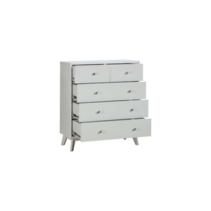 Mueble de Salón de Madera Maciza de Diseño Moderno Minimalista de la Colección EVEREST, Cómoda Alta con 5 Cajones, Superventas - Product Image 1