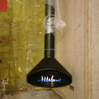 Cheminée à éthanol autoportante PANSEE Nelson600-1200mm au design moderne, véritable feu de bois, pour usage intérieur, salon, hôtels, villas