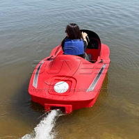 Vente en gros de mini-bateaux électriques à grande vitesse pour 2 personnes, petit kart de course pour sports nautiques, petit bateau rapide