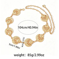 Chaîne de taille en métal multi-styles avec pendentif lune, réglable, bijou de corps pour femme, accessoire de ceinture de robe