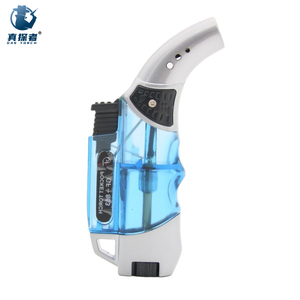 GF-863 ucuz sigara rüzgar geçirmez şeffaf gaz alev Mini plastik Torch bütan çakmak gaz dolum - Product Image 1