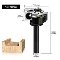 Lot de 4 fraises à indexation en carbure pour défonceuse, pour fraisage de fond et rainurage, pour le travail du bois CNC, avec inserts remplaçables à 4 faces