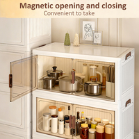 Boîte de rangement portable épaissie avec roulettes pivotantes et armoire pliable, idéale pour le rangement dans la cuisine, la chambre et le salon