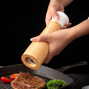 Molinillo de Pimienta y Sal de Cerámica Ajustable de Madera Maciza con Salero para su <span class=keywords><strong>Cocina</strong></span> - Product Image 5