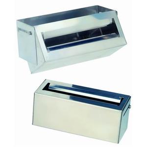 Posacenere da parete in acciaio inox 300mm con sportello a battente per uso esterno - Product Image 1