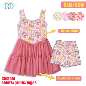 RD Nuovo Design Estivo: Abito da Tennis in Nylon per <span class=keywords><strong>Mamma</strong></span> e Figlia, <span class=keywords><strong>Abbigliamento</strong></span> per Bambine Personalizzato, Casual, Yoga, in Nylon Elastico e Rete - Product Image 4
