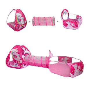 Château de princesse rose 3 en 1, <span class=keywords><strong>yourte</strong></span>, tente pliable pour enfants, tente de jeu pop-up pour filles, cadeau - Product Image 6