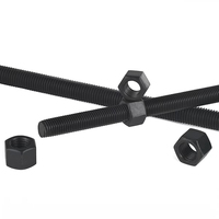 Black Threaded Rod Grade 8.8 DIN975 Full Thread Carbon Steel M6-M30 High Tensile for Construction Yunnan Wholesale Supply