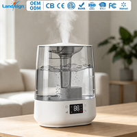 Humidificateur ultrasonique à brume froide 6L pour la maison, avec mode automatique, commande vocale via application intelligente, humidistat et aromathérapie, pour un sommeil silencieux
