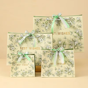 <b>Luxury</b> <b>Gift</b> Handbag Multi-size Paper Carrier <b>Bag</b> With Two-tone Ribbon for Party Favor Christmas New Year <b>Gift</b> Packaging - Product Image 3