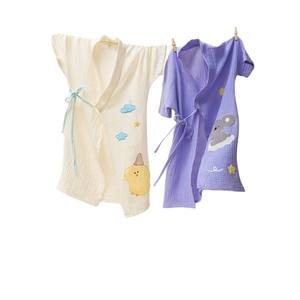 <span class=keywords><strong>Peignoir</strong></span> en gaze de coton pour enfants avec broderie de <span class=keywords><strong>dinosaure</strong></span>, serviettes de bain de dessin animé pour enfants pour la douche - Product Image 5