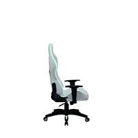 Chaise de Gaming LED RGB en PU Blanc, Vente en Gros Usine, Accoudoirs 2D, Base en Nylon, Hauteur Réglable, Pivotante et Inclinable, Fourniture en Vrac