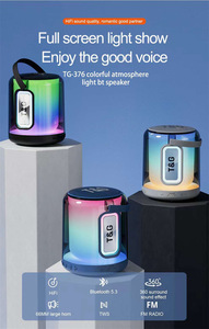 Altavoz Subwoofer TG376 BT5.0 Portátil con Luz Ambiental RGB LED, Altavoces para Exteriores Resistentes al Agua, Compatible con TWS, TF, USB, FM, Llamadas con Manos Libres - Product Image 6