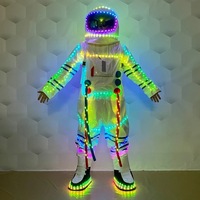 Combinaison spatiale à LED pour la remise des diplômes Interactive Glow-In-The-Dark Dance Performance Wear Luminous Festival and Party Hotel Props