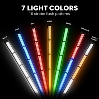 Barra de Luces LED COB para Auto YD, 12V, 7 Colores, 16 Patrones de Destello, Luz Estroboscópica de Advertencia, Barra de Luces de Emergencia para Camión