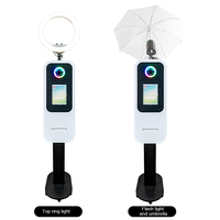 Nuevo Diseño de Cabina de Fotos con Impresora Integrada, Luz RGB para Bodas, Metálica, Compatible con iPad y Cámaras DSLR, Opcional para Eventos y Fiestas