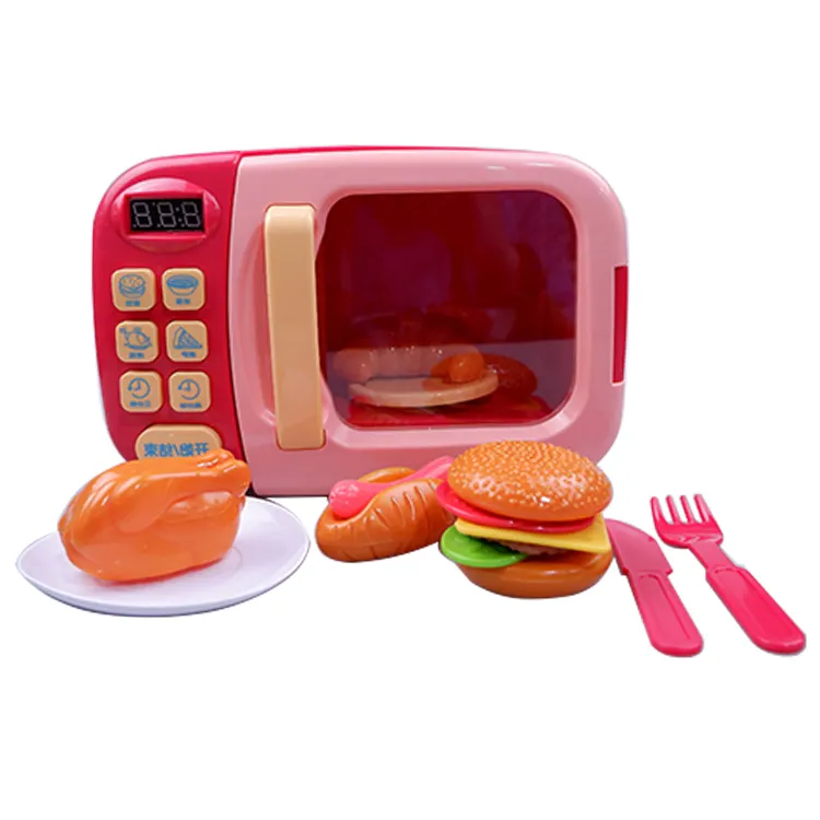 Bollitore Set da Cucina e Forno a microonde per bambini ragazzi realistico Elettrico Giocattolo Set 