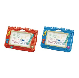 Kit mainan lukisan seni anak-anak papan gambar Doodle magnetik kartun lumba-lumba dengan kuas cat - Product Image 2