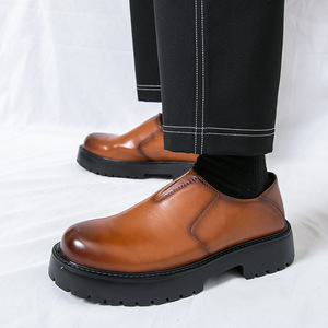 Nouvelles Chaussures Décontractées pour Hommes 2026 – Simples et Confortables en Cuir de Vachette, Respirantes, à Semelle Épaisse, Idéales pour l'Extérieur et la Mode - Product Image 3