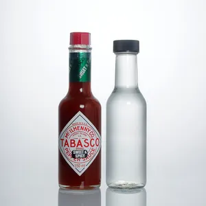 Bán Buôn 3Oz 5Oz 8Oz Rõ Ràng Tiêu Chuẩn Chili Ketchup Hot Cay Sauce Tabasco Chai Giấm Với Vít Cap