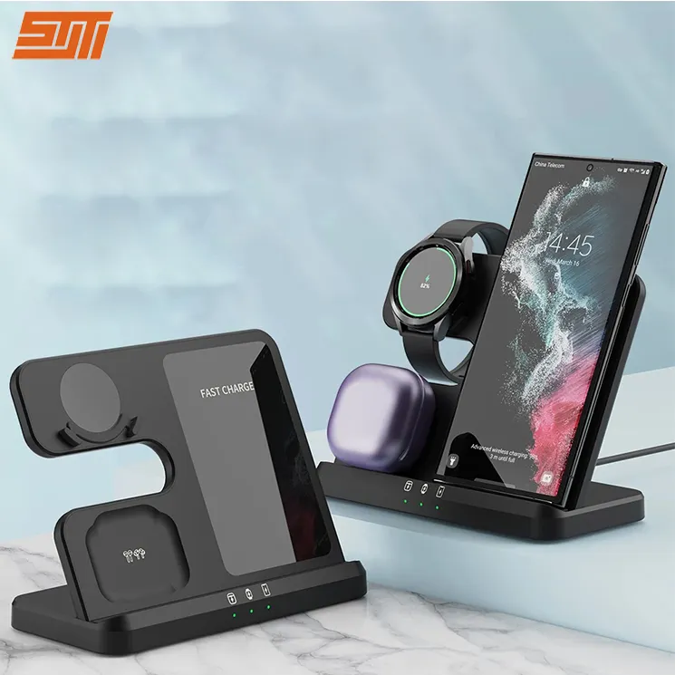 Ba Trong Một Sạc Không Dây Nhanh Chóng Sạc Máy Tính Để Bàn Thích Hợp Cho Iphone Xiaomi Huawei Điện Thoại Di Động Cho Samsung Đồng Hồ Tai Nghe