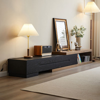 Mueble de TV Extensible, Mueble de Salón, Mueble de Almacenamiento Simple y Moderno para Espacios Pequeños