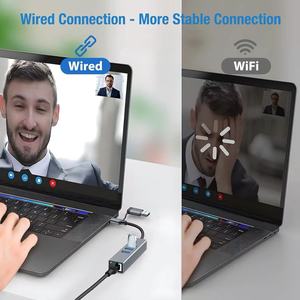 محور إيثرنت SYONG 4 في 1 بسرعة جيجابت للحاسوب المحمول مع 4 منافذ USB-A 3.0 و USB-C، محول شبكة LAN بسرعة 1000 ميجابت في الثانية - Product Image 4