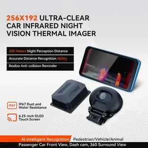 กล้องถ่ายภาพความร้อน AI สำหรับยานยนต์ 256x192 พร้อมหน้าจอ 6.25 นิ้ว บันทึกภาพกลางคืน รองรับ WIFI - Product Image 2