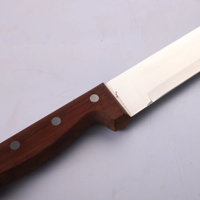 Couteau à découper long et droit de 14 pouces, lame en acier inoxydable PP, écologique, ambidextre, pour jambon, viande rôtie, grand gâteau, pain, charcuterie