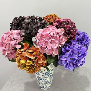 Bouquet d'hortensias artificiels Meng Jie en polyester, grandes fleurs pour décorations de mariage et d'hôtel - Product Image 4