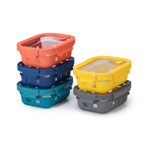 New design BPA free leakproof food storage glass bento lunch box food containers with glass lid