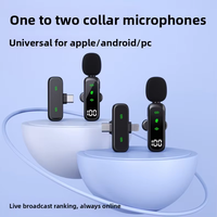 Nouveau microphone cravate sans fil T20, modèle privé, avec affichage numérique, pour diffusion en direct en extérieur, réduction du bruit, son haute définition