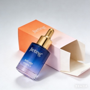 30ml 50ml 60ml 80ml 100ml Flat Shoulder Serum Oil Glass Dropper <b>Bottle</b> with Packaging Gift <b>Box</b> - Product Image 5