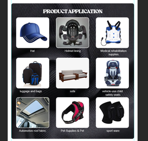 100% Môi Trường Polyester Polyurethane Laminate Vải Phong Cách Đồng Bằng Cho Bé Trai Ăn Mặc Xe Roof/Glovesponge Bọt Nhiều Lớp Vải - Product Image 5