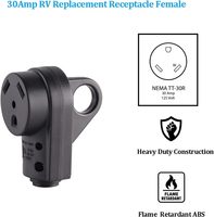 ETL NEMA TT-30P US 125V 2 pôles 3 broches RV prise de remplacement 30A prise d'angle électrique pour remorque de voyage