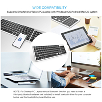 Keyboard bluetooth portabel, Keyboard senbord ramping dapat diisi ulang standar pabrik kustom kantor untuk komputer