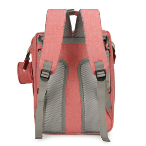 Nuevo impermeable bebé pañal bolsas de pañales mochila Oxford plegable cuna mamá bolsa multifuncional USB <span class=keywords><strong>personalizado</strong></span> <span class=keywords><strong>maternidad</strong></span> cama bolsa de red - Product Image 6