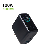 Chargeur Super Rapide GaN 100W Multi-Ports USB-C PD QC3.0 PPS pour iPhone Mac Samsung Prise US Fournisseur d'Usine Vente en Gros avec Affichage