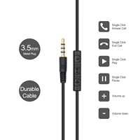 Casque d'ordinateur filaire personnalisé avec connecteur 3,5 mm, écouteurs supra-auriculaires pour centre d'appels professionnel