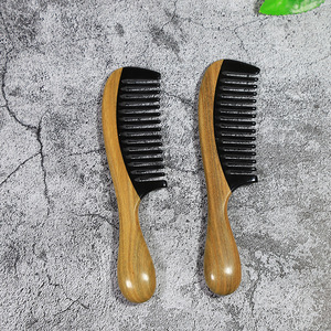 Sandalwood Massage <b>Comb</b> <b>Wide</b> Tooth Large Handle Home Use Wooden Hair Care Tool - Product Image 4