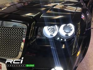 2005-2010 per Chrysler 300C LED dinamico ad angolo sequenziale occhi V1 gruppo di luci di fabbricazione nero alogeno e coda allo xeno - Product Image 4