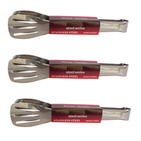 Pinces de service en acier inoxydable, antiadhésives, écologiques, compatibles lave-vaisselle, antidérapantes, pour buffet, pain, barbecue, steak - Vente en gros