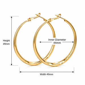 Orecchini a Cerchio Classici per Donne, Design Semplice e Rotondo, Accessori per Orecchie da Indossare Quotidianamente - Product Image 3