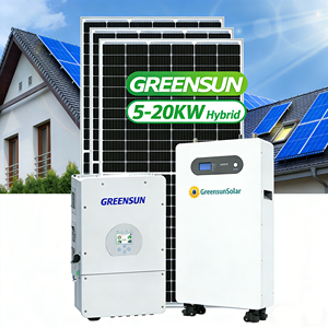 Sistema de Energía <span class=keywords><strong>Solar</strong></span> Híbrido para Uso Doméstico Greensun de 5kW, 10kW y 20kW con Inversor Híbrido Deye de Alta Eficiencia y Paquete de Baterías de Litio - Product Image 1