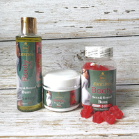 Marque privée Agrandir les fesses La maca noire améliore le jeu de courbes de butin dodu Lift Hip Crème à l'huile de maca Ingrédient naturel Ensemble de capsules